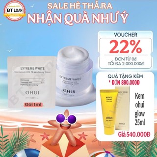 10 Gói Kem Dưỡng Trắng Da mờ thâm sạm da Ohui Extreme White Niacinamide 10% TX Melatoning