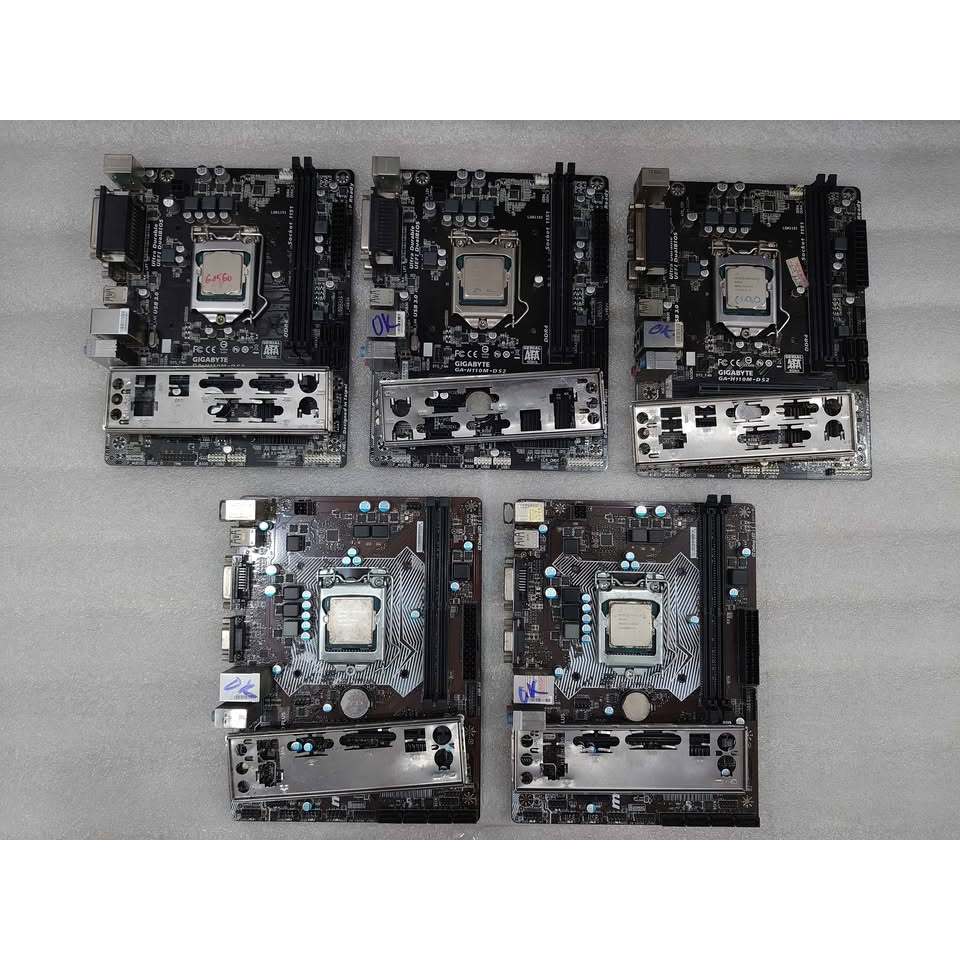 Mainboard H110 hãng MSI và Gigabyte đủ chắn sắt Fe