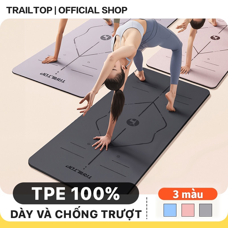 Trailtop Thảm Tập Yoga Thảm Tập Gym Có Thể Giáo Dục Tại Nhà Cao Su Non TPE Cao…