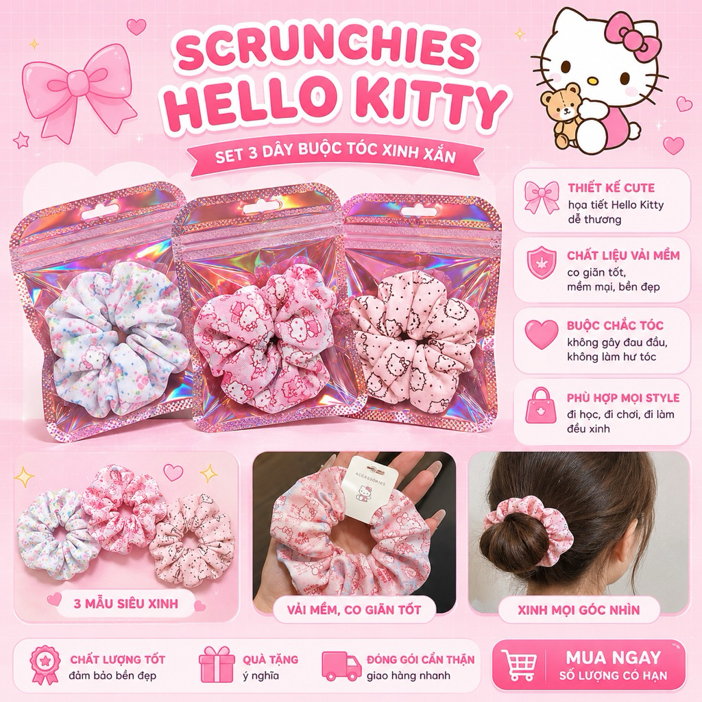 🎀 Scrunchies Hello Kitty 🎀