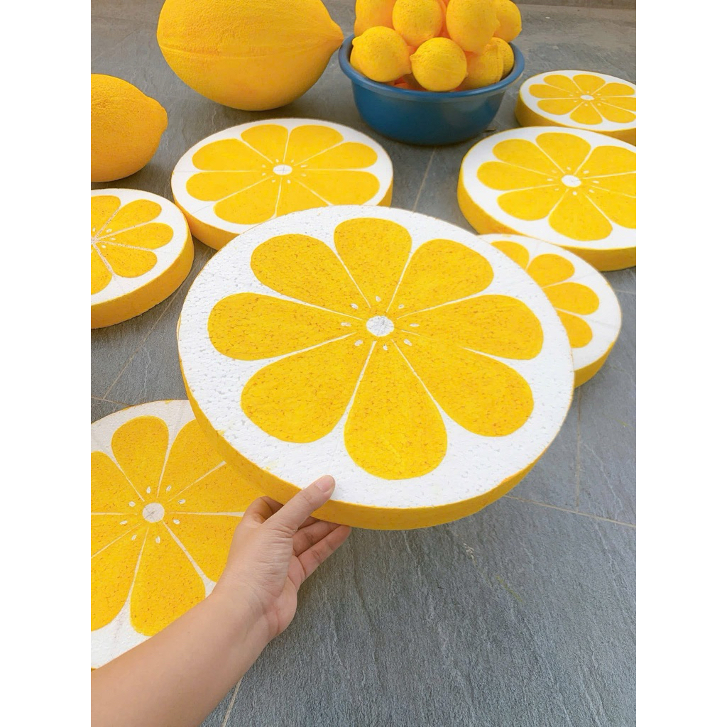 lát chanh xốp decor trang trí quán Caffee,nhà cửa