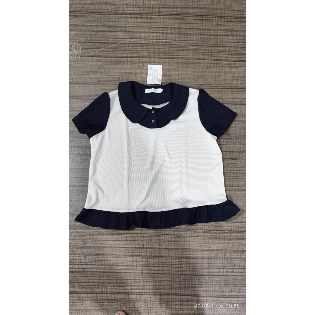 Áo babydoll xanh than SM - Pass Đồ