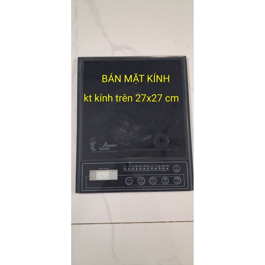 Mặt kính bếp từ premier magic kt kính 27x27 cm
