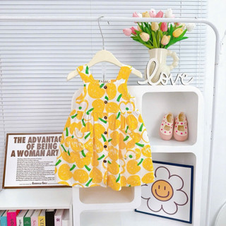 [10-44kg] Đã trừ hao rút, Đầm tole bé gái phom dây bản babydoll dễ thương [Tiệm Nhà Châu Vy]