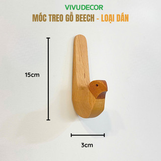 [Gỗ cao cấp] Móc Treo Quần Áo Gắn Tường 100% Gỗ Óc Chó, Gỗ Beech - Móc Treo Rời ViVuDecor - [Bản mới 2026]