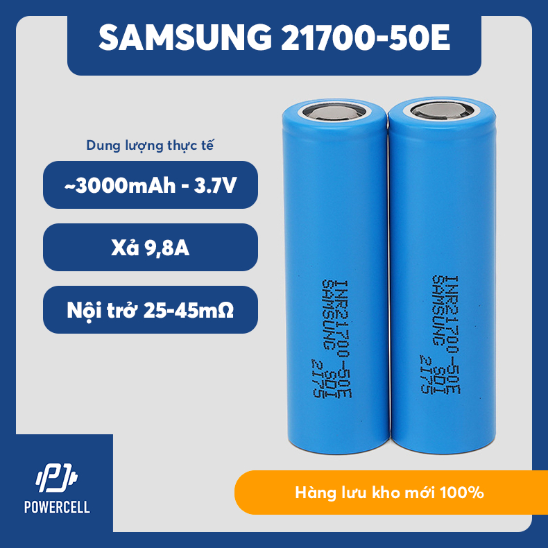 [Mua nhiều giảm giá] Xả kho Samsung 21700 50E và 40T loại B nội trở 25-45 hàng lưu kho, chưa sử dụng