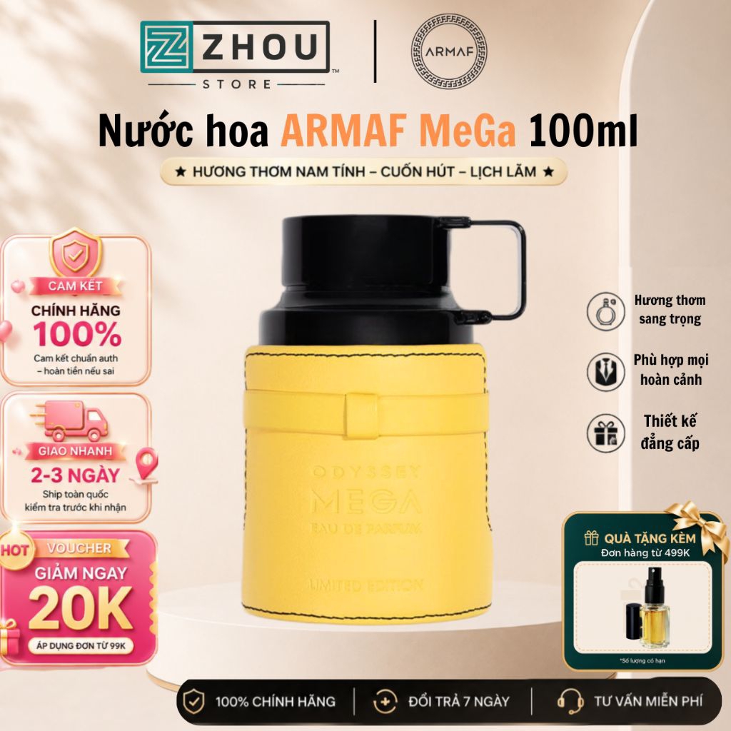 [ TẶNG mini ] Nước hoa nam Armaf Odyssey Mega Limited Edition EDP 100ml