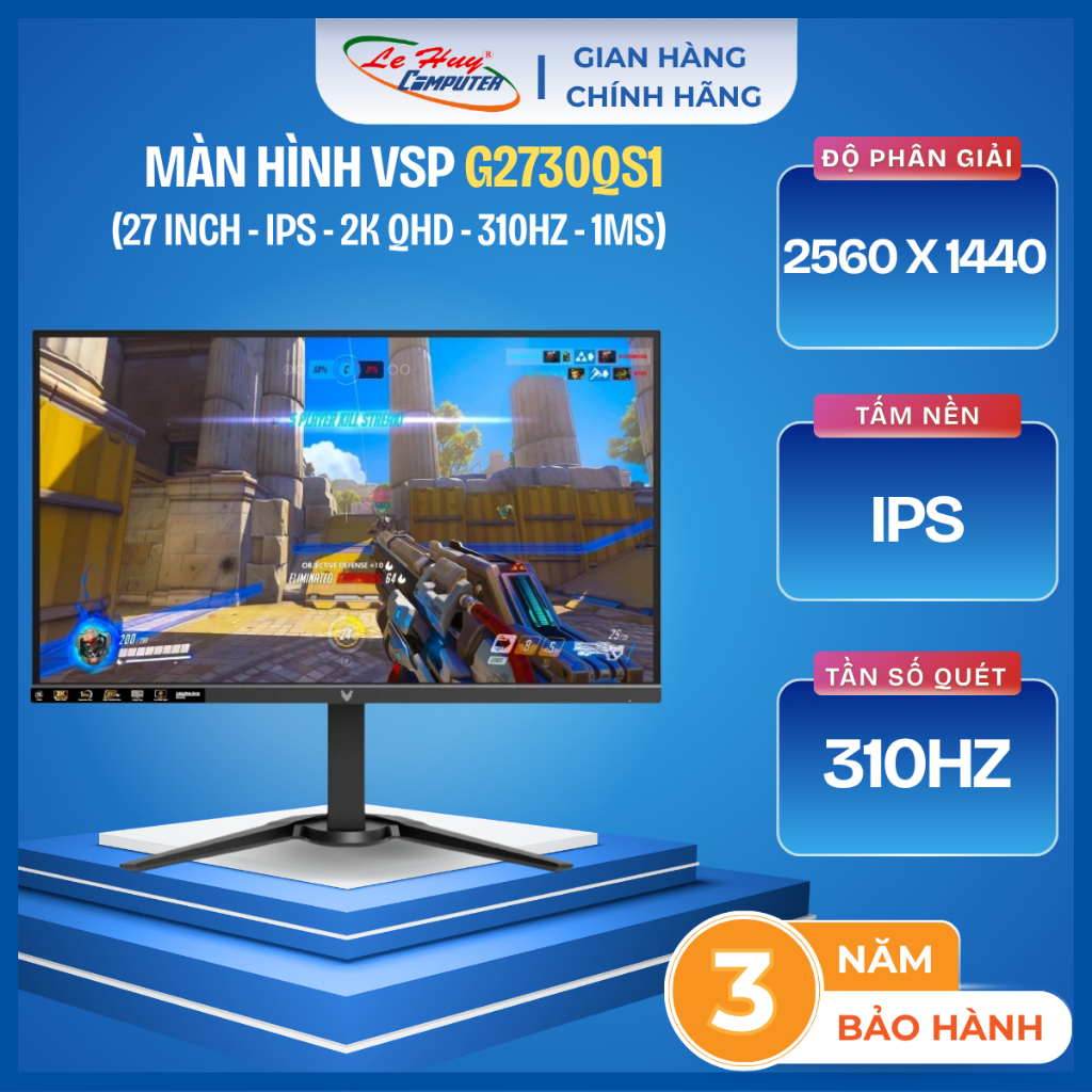 Màn Hình Máy Tính Gaming VSP G2730QS1 (27 inch / IPS / 2K QHD / 310Hz / 1ms) - Hàng Chính Hãng