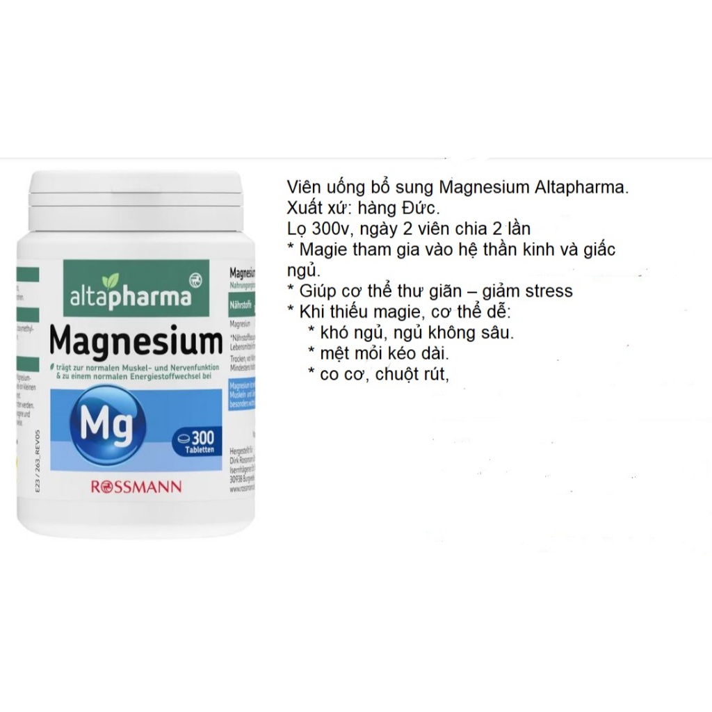 Hàng Đức, Altapharma Magnesium