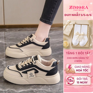 Giày thể thao nữ, Giày Sneaker nữ đế cao 4cm đế cao su mềm dẻo kiểu dáng trẻ trung cá tính đi không đau chân nhiều màu