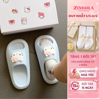 Dép Nữ Quai Ngang Siêu Nhẹ Chất EVA Dễ Thương Phong Cách Hàn Quốc, Hình Mèo Cute êm Chân Đi Trong Nhà Văn Phòng Đi Chơi
