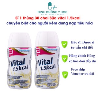 Sữa Vital 1.5Kcal Vanilla 200ml của hãng Abbott  chuyên biệt cho người hệ tiêu hóa kém, khó hấp thu