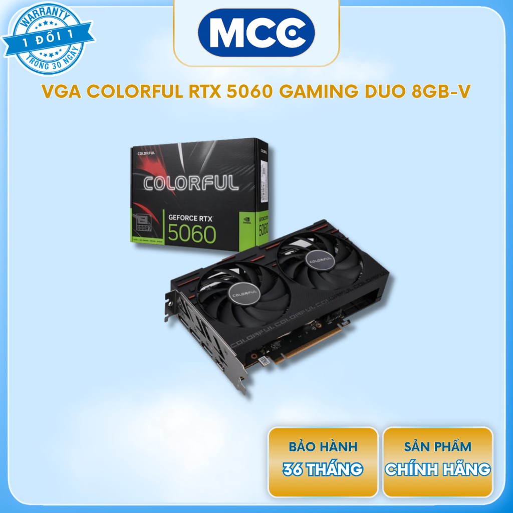 VGA Colorful GeForce RTX 5060 Gaming DUO 8GB-V GDDR7