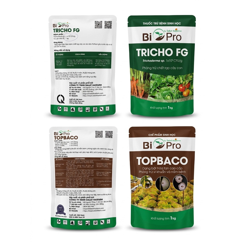 Combo 2 gói Tricho FG và Topaco Bio Pro by Dalat Hasfarm