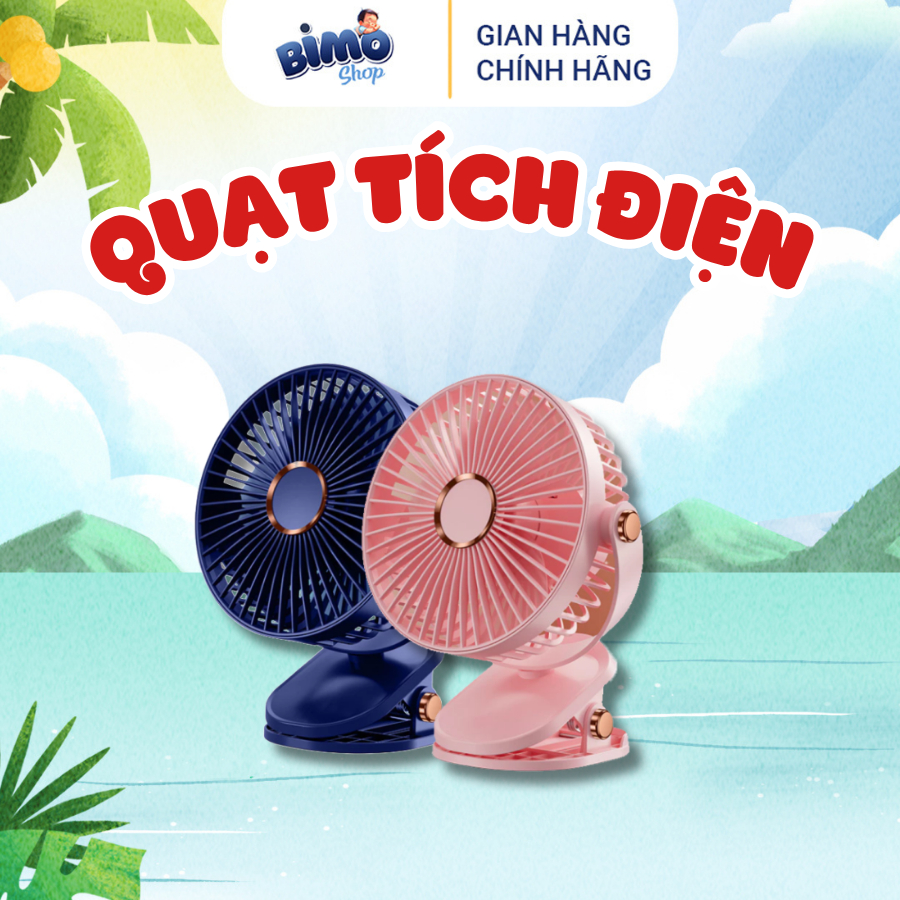 [MKB] - Quạt Tích Điện Kẹp Bàn - Quà Tặng Khi Mua Bỉm Amor Natural/ Bimana/ Bimana Extra Care