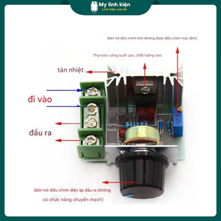 Dimmer 2000w 220V núm rời núm cố định điều chỉnh tốc độ chất lượng cao.