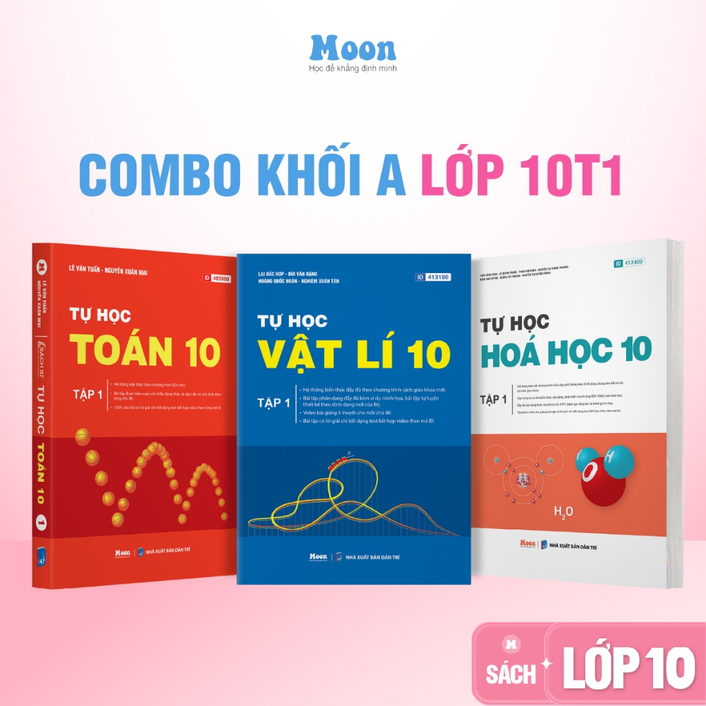 Sách tự học Toán, Lý, Hóa lớp 10 học kỳ 1 chương trình SGK mới | Sách ID
