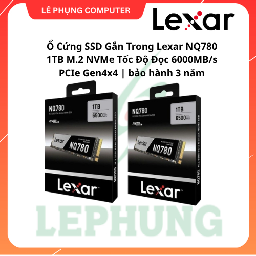 Ổ Cứng SSD Gắn Trong Lexar NQ780 1TB M.2 NVMe Tốc Độ Đọc 6000MB/s PCIe Gen4x4 | bảo hành 3 năm