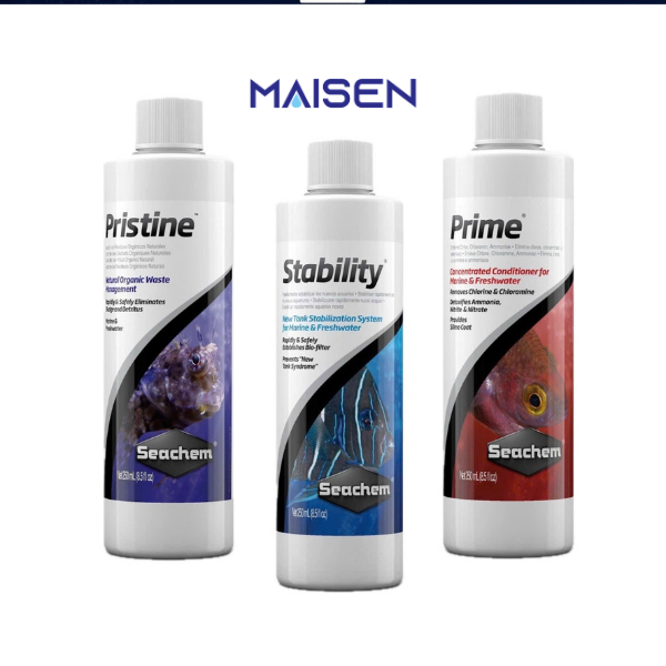 Vi Sinh Seachem Stability và Pristine, Seachem Prime - Khử độc, Clo & Kim Loại Nặng - Maisen