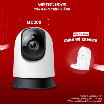 [Mercusys] Camera An Ninh Trong Nhà MC200/ MC210 | Quay Quét 360° | Tầm Nhìn Hồng Ngoại 12m