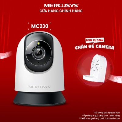 [Mercusys] Camera An NinhTrong Nhà MC230 3K | Siêu Nét, Zoom 13.5, Quay quét 360 độ