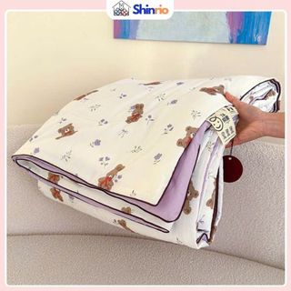 Chăn đũi cotton hè 2mx2m3 nhập khẩu mềm mại thoáng khí, chăn hè cao cấp nhiều hoạ tiết Shinrio Bedding