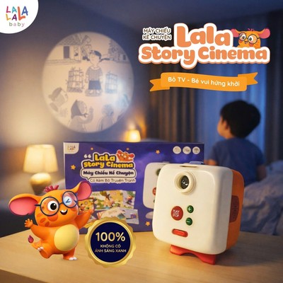 [COMBO 3 TẶNG PIANO] Đèn pin chiếu hình Máy chiếu kể chuyện Lalala Baby đèn pin chiếu tường máy chiếu kể chuyện cho bé