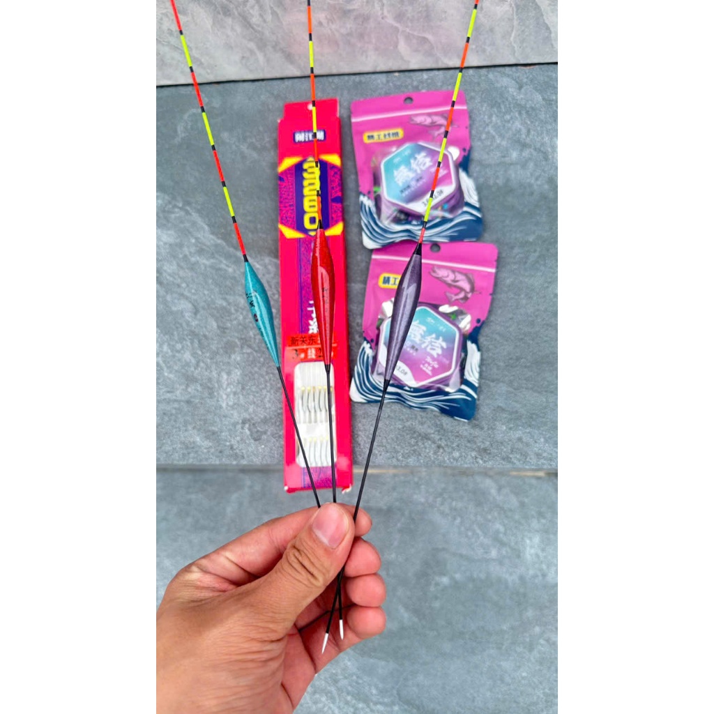 Combo 3 Phao Ngày + Thẻo 3260 Lưỡi Vàng Đen + 2 Bộ Trục Tím Không Nút Thắt | Full Size 2m7-8m1