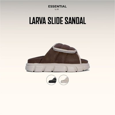 THEWOLF Height-Increasing Sandals Men Women THEWOLF ESSENTIAL LARVA SLIDE SANDAL BEIGE OLIVE MOCHA BROWN Flat Sole Leath
