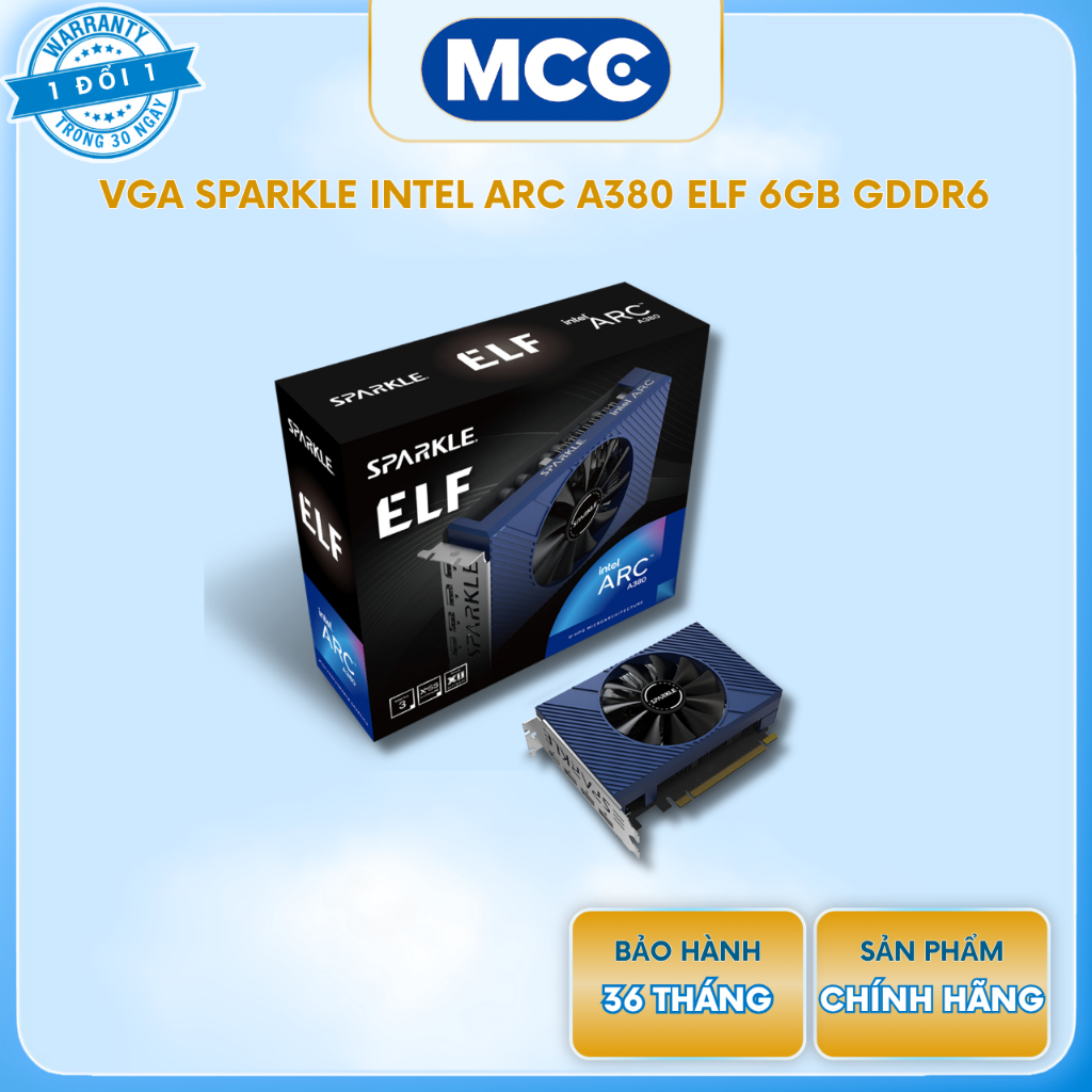 VGA SPARKLE Intel Arc A380 ELF 6GB (SA380E-6G)