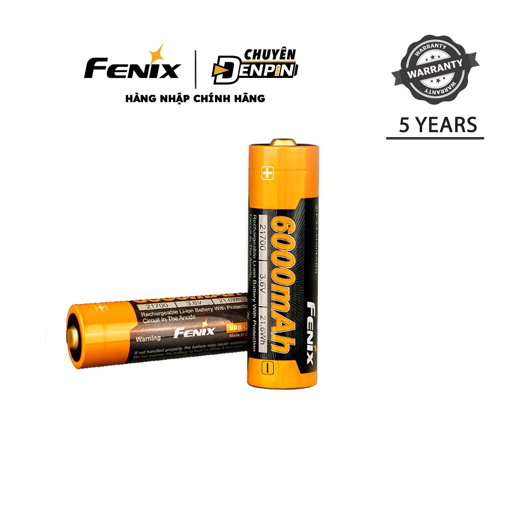 Pin sạc FENIX ARB-L21-6000 21700 dung lượng 6000mAh