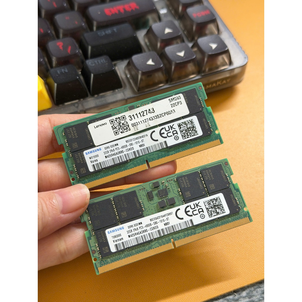 Ram Laptop DDR5 32gb bus 5600-4800 chính hãng tháo máy (giao hãng ngẫu nhiên)