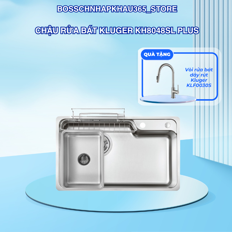 Chậu Rửa Bát Kluger KH8048SL Plus – Bề Mặt Super Linen – Chống Xước Hiệu Quả – Bossch365