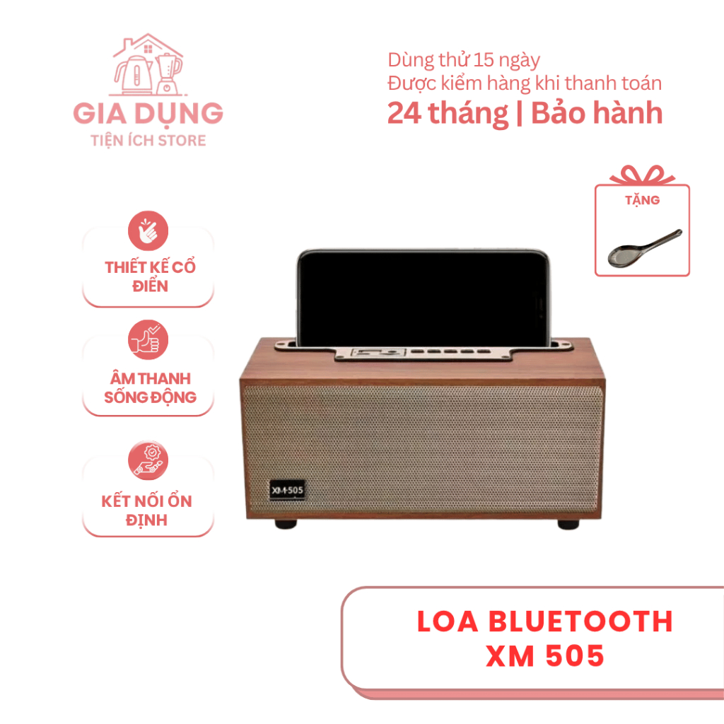 Loa bluetooth XM 505 bass mạnh, âm thanh sống động, loa di động tiện lợi