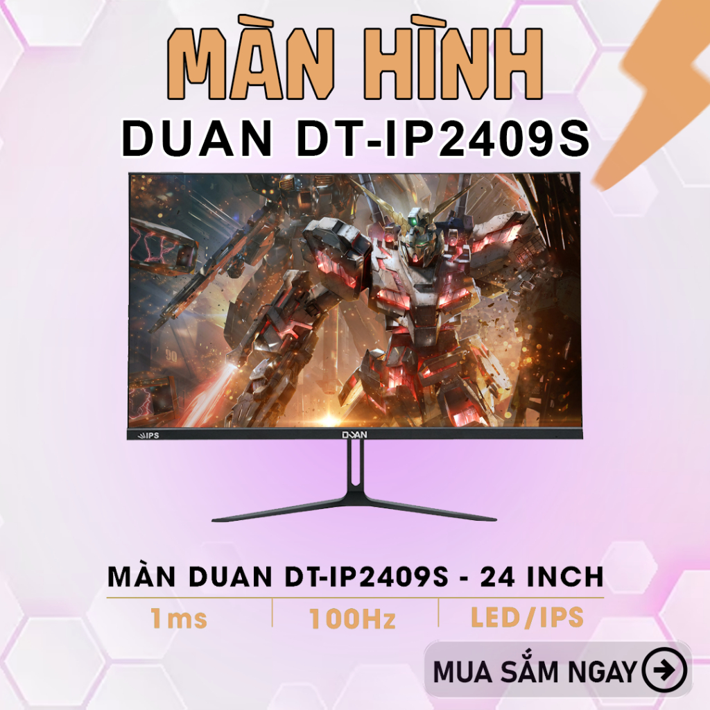 Màn Hình Gaming DUAN DT-IP2409S 24 Inch IPS 100Hz 1ms Full HD - Màn Hình Máy Tính Viền Mỏng Chính Hã