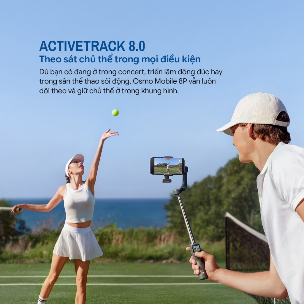 Gimbal chống rung điện thoại DJI Osmo Mobile 8P Chính hãng | Điều Khiển Từ Xa Chuyên Nghiệp | BigBuy360 - bigbuy360.vn