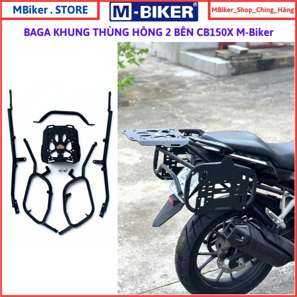Baga cb150x, baga sau cb150x, cảng sau cb150x, baga có điểm chờ bắt khung hông_ M-Biker