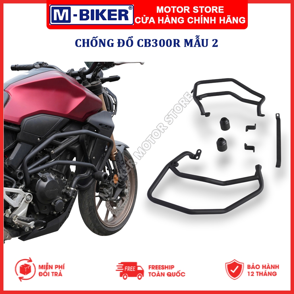M-Biker | Chống đổ CB300R, Khung chống đổ CB300R, Chống đổ kèm gù CB300R - Mẫu 2