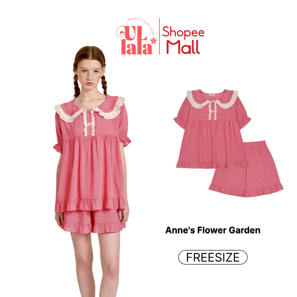 Ullala Pajamas Annes Flower Garden Bộ ngủ mặc nhà nữ ngắn tay Freesize