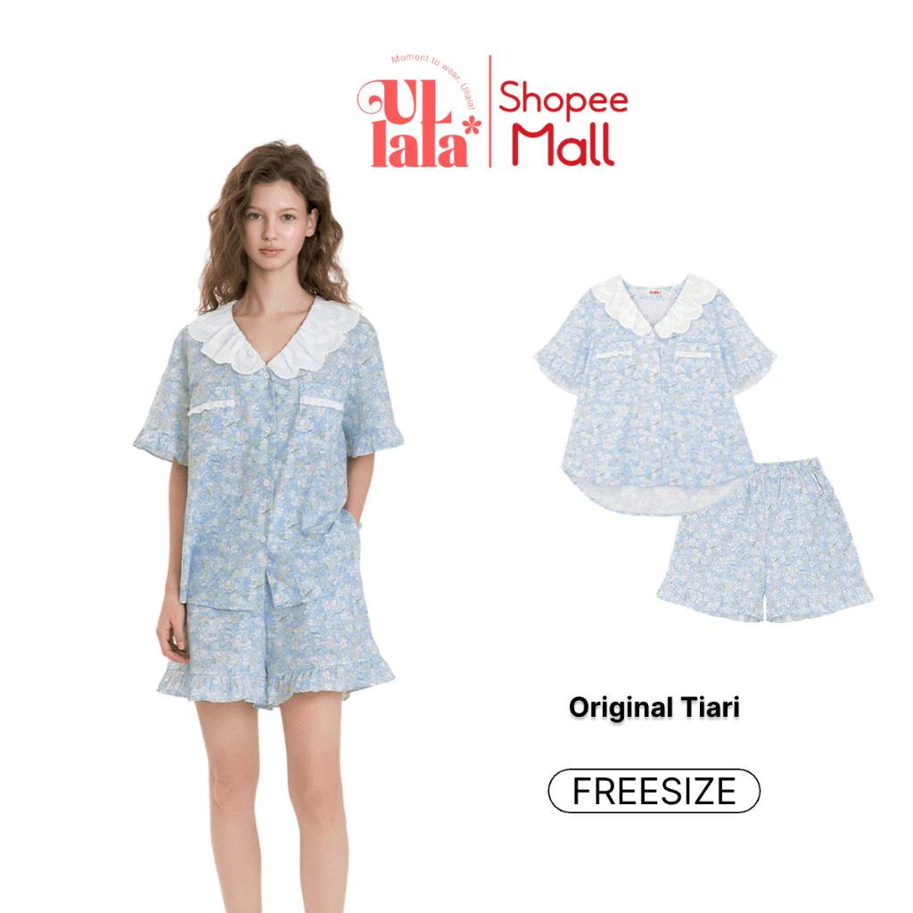 Ullala Pajamas Tiari Bộ ngủ mặc nhà nữ ngắn tay Freesize