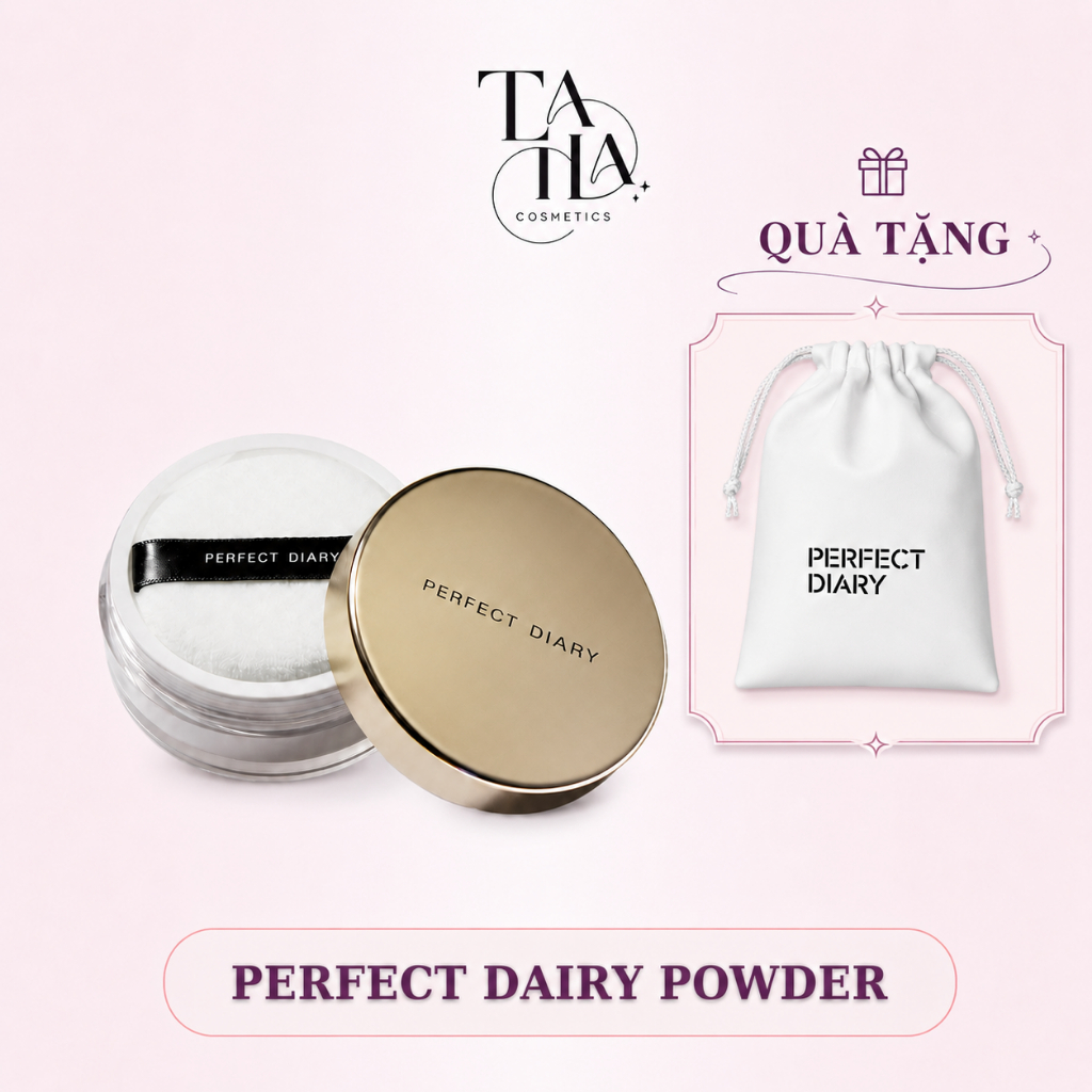 [TAHA x PERFECT DAIRY] Phấn phủ kiềm dầu PERFECT DAIRY chống thấm nước 7g