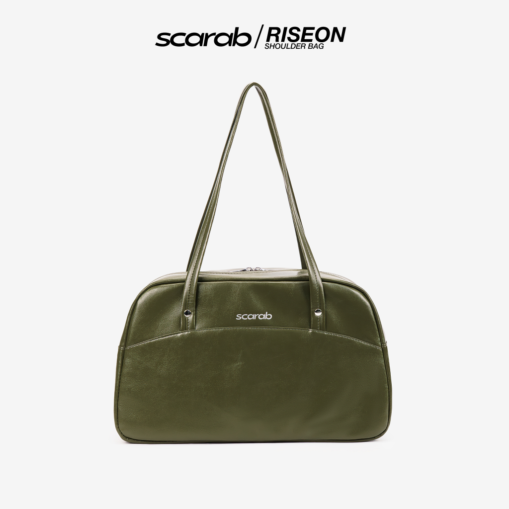 [CÓ SẴN] Túi xách đeo vai SCARAB RISEON MOSSGREEN thời trang nam nữ đựng vừa Laptop 13", đồ trang đi