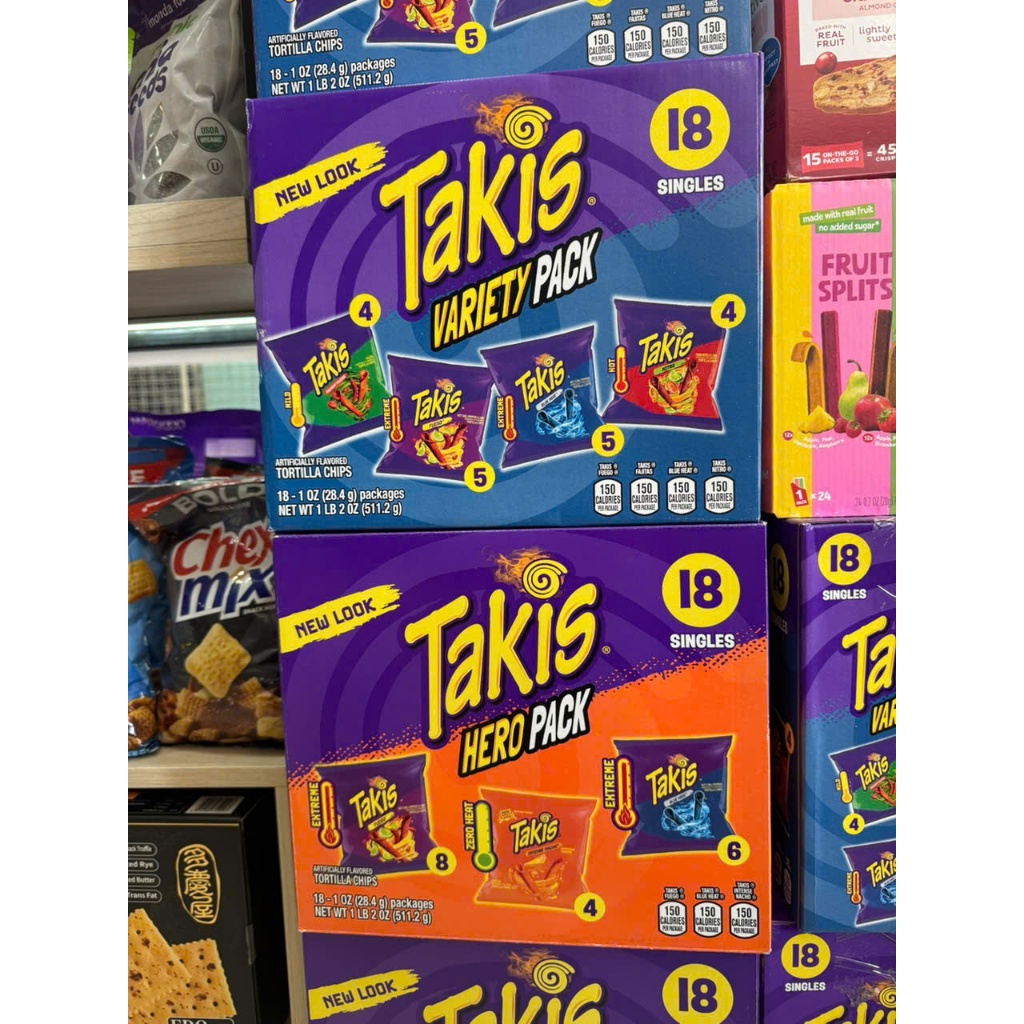 🍟🍋🌶BÁNH SNACK NHIỀU VỊ CHUA CAY CỦA MỸ TAKIS HERO SINGLES PACKAGES GÓI 28.4G U.S.A 🛬🗽🇺🇸