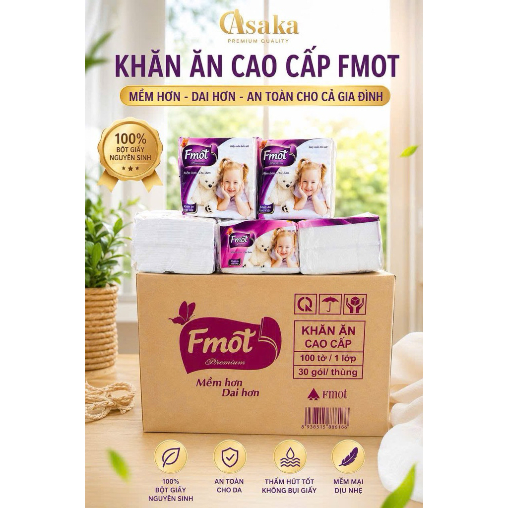 Khăn Giấy Fmot 1 Thùng 30 gói
