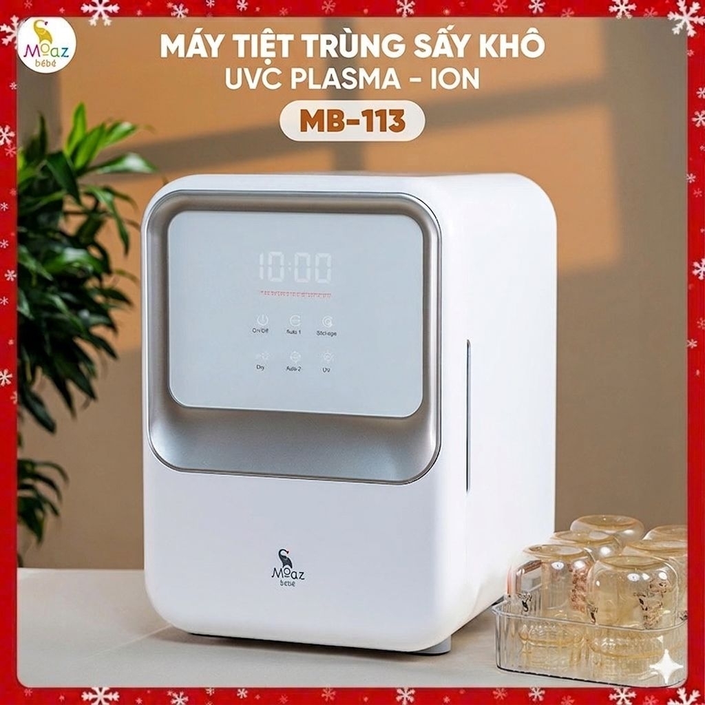 Máy tiệt trùng sấy khô UVC PLASMA ION MOAZ BÉBÉ MB113 - bảo hành 1 năm