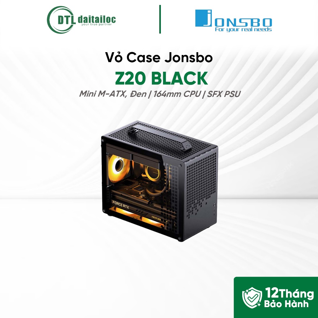 Case Jonsbo Z20 BLACK Mini M-ATX Màu Đen | Chính hãng | Bảo hành 12 tháng