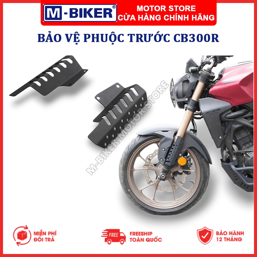 M-Biker | Bảo vệ phuộc CB300R, Ốp phuộc CB300R, Bảo vệ phuộc trước CB300R - Chất liệu thép