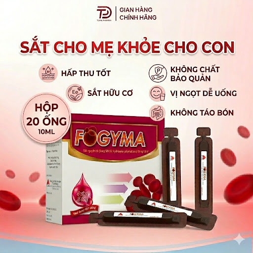 Sắt cho bà bầu Fogyma | Sắt nước hữu cơ sau sinh cho mẹ khoẻ Tupapharma