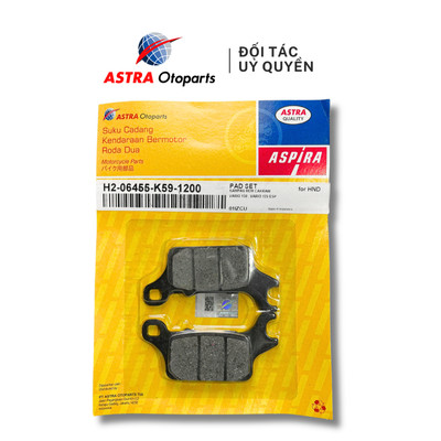 Má phanh dầu (bố thắng đĩa) ASPIRA cho Honda Vario 125/150 mã H2-06455-K59-1200