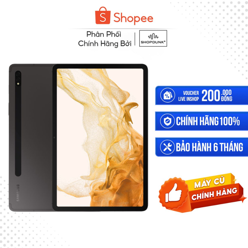 [Máy cũ] MTB Samsung Galaxy Tab S8+, 8GB/128GB, Xám, Hàng Trưng Bày, Fullbox Đầy Đủ Phụ Kiện